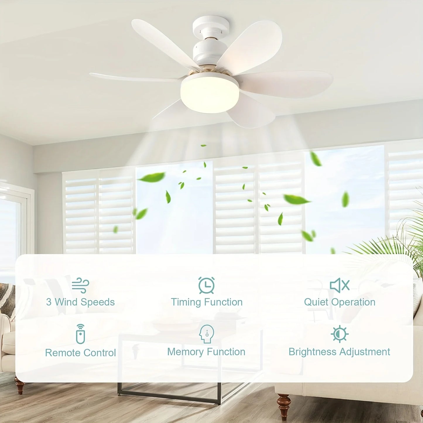 Ceiling Fan Light with Remote,
