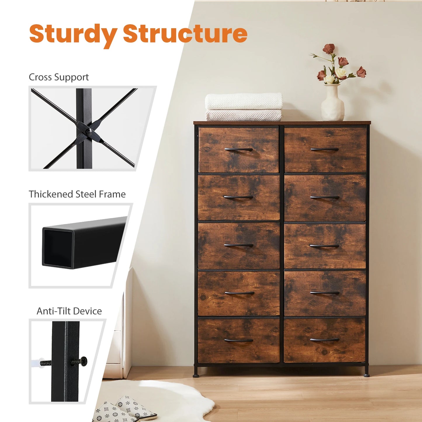 Wardrobe Steel Frame Closet For Storage Cabinet