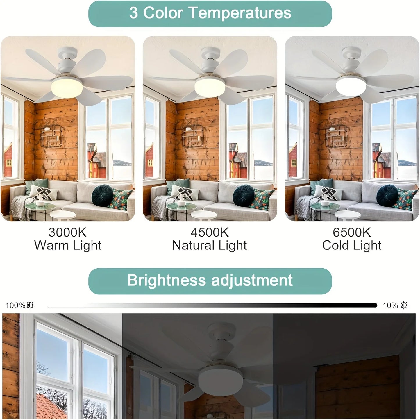 Ceiling Fan Light with Remote,