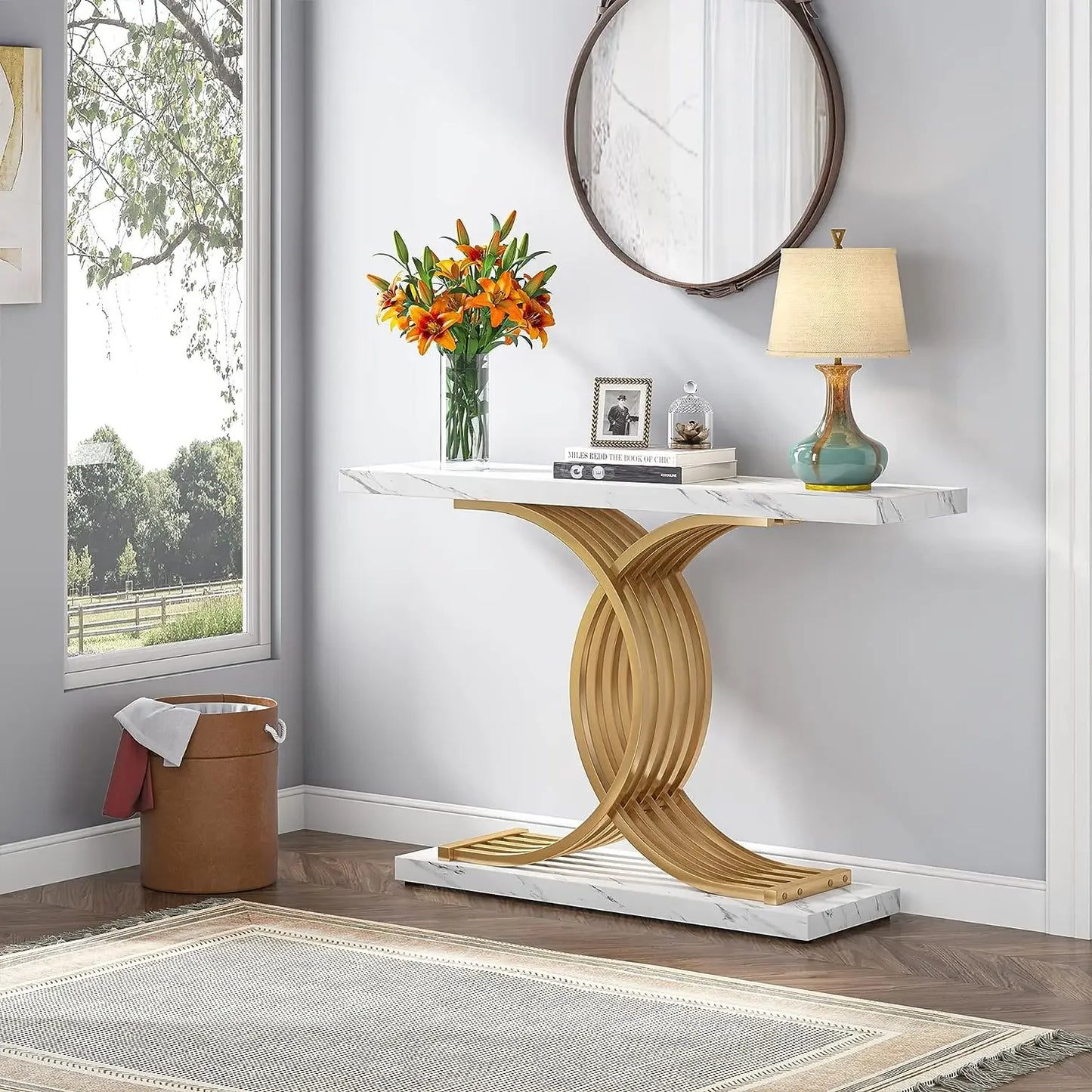 Entryway Table, Modern 39-Inch Console