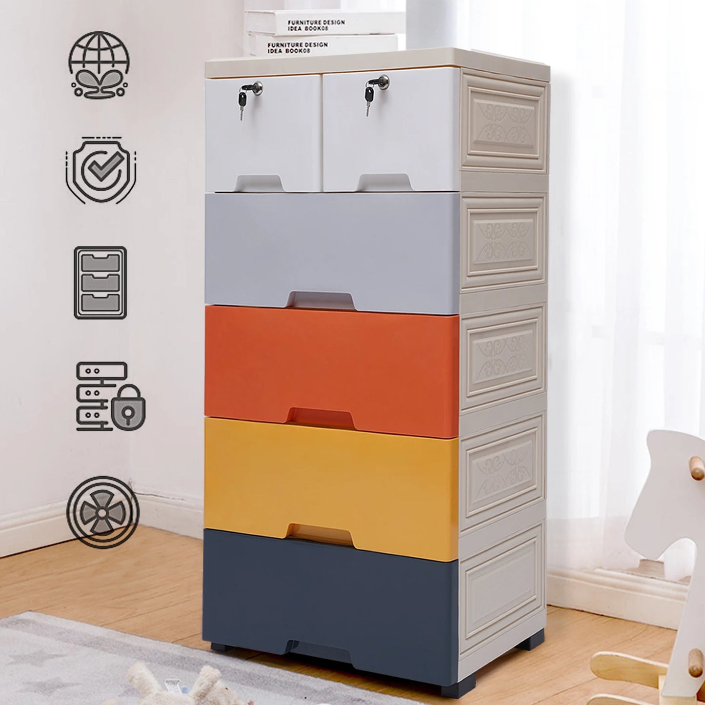 5-Tier Dresser Drawer
