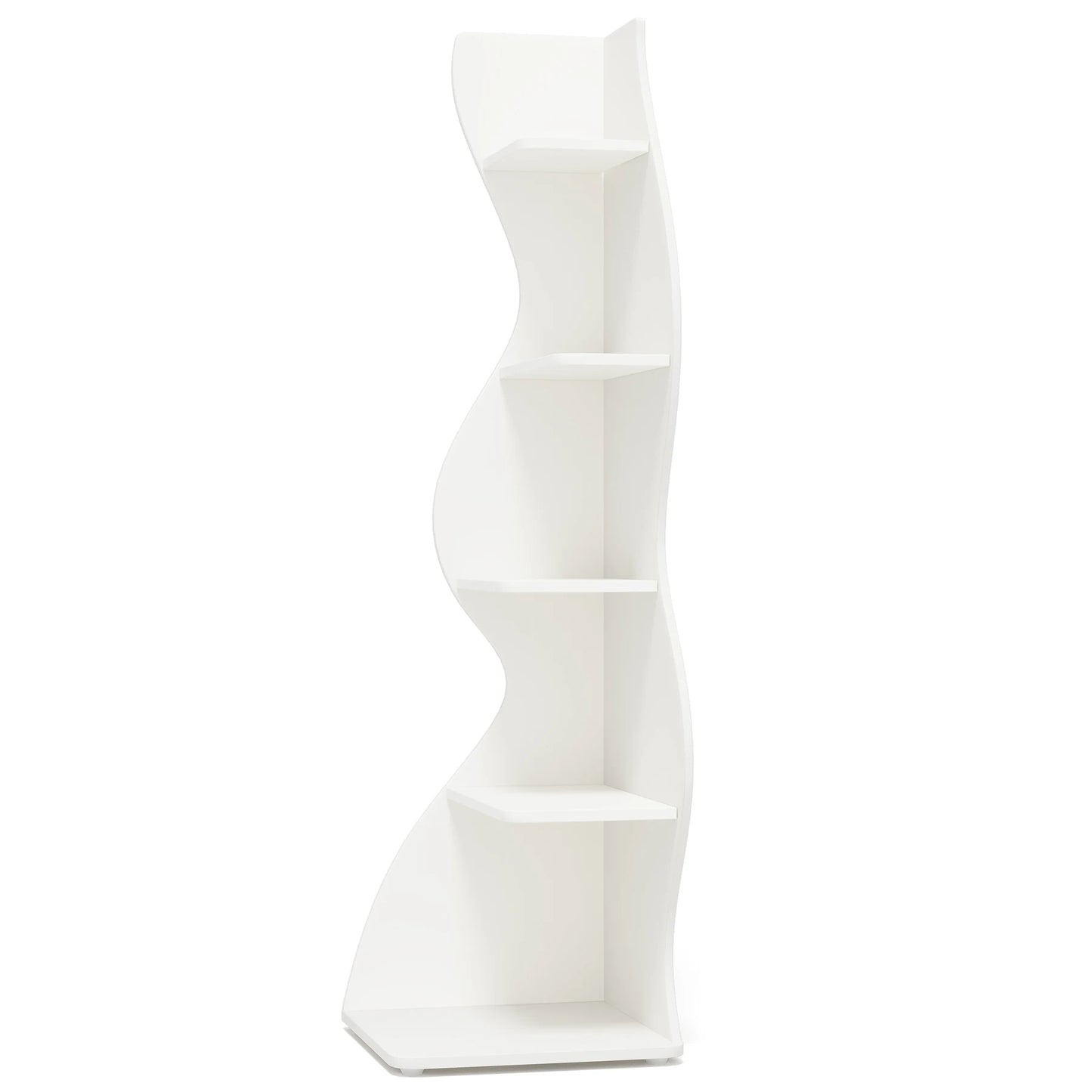 Modern 5-Tier Wall Corner Bookshelf,