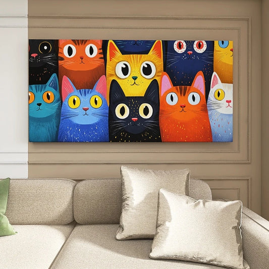 1.5-Inch Thick Pine Solid Wood Frame, Canvas Wall Art,