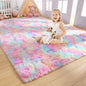 Soft Fluffy Rainbow Rugs for Girls Bedroom