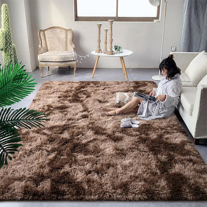 Soft Fluffy Rainbow Rugs for Girls Bedroom