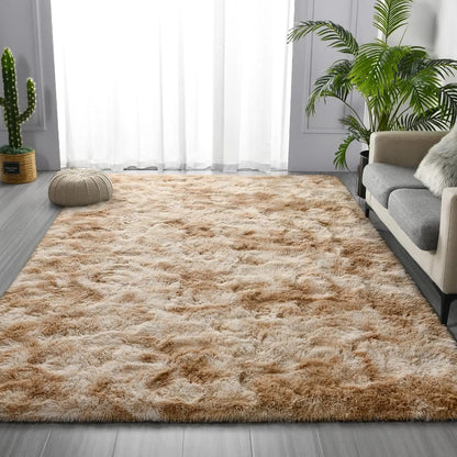 Soft Fluffy Rainbow Rugs for Girls Bedroom