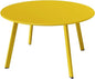 Round Steel Patio Coffee Table, Modern 27.5-Inch Weather Resistant