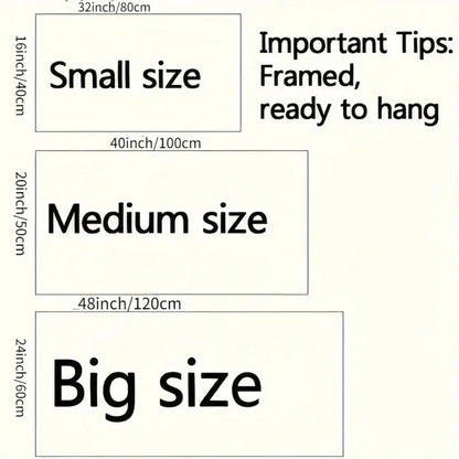 1.5-Inch Thick Pine Solid Wood Frame, Canvas Wall Art,