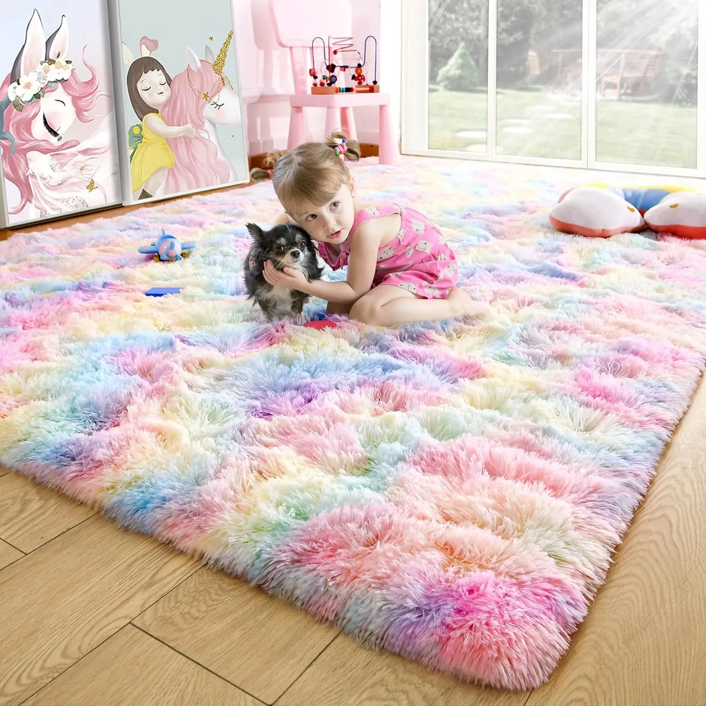 Fluffy Fuzzy Non Slip Area Rug