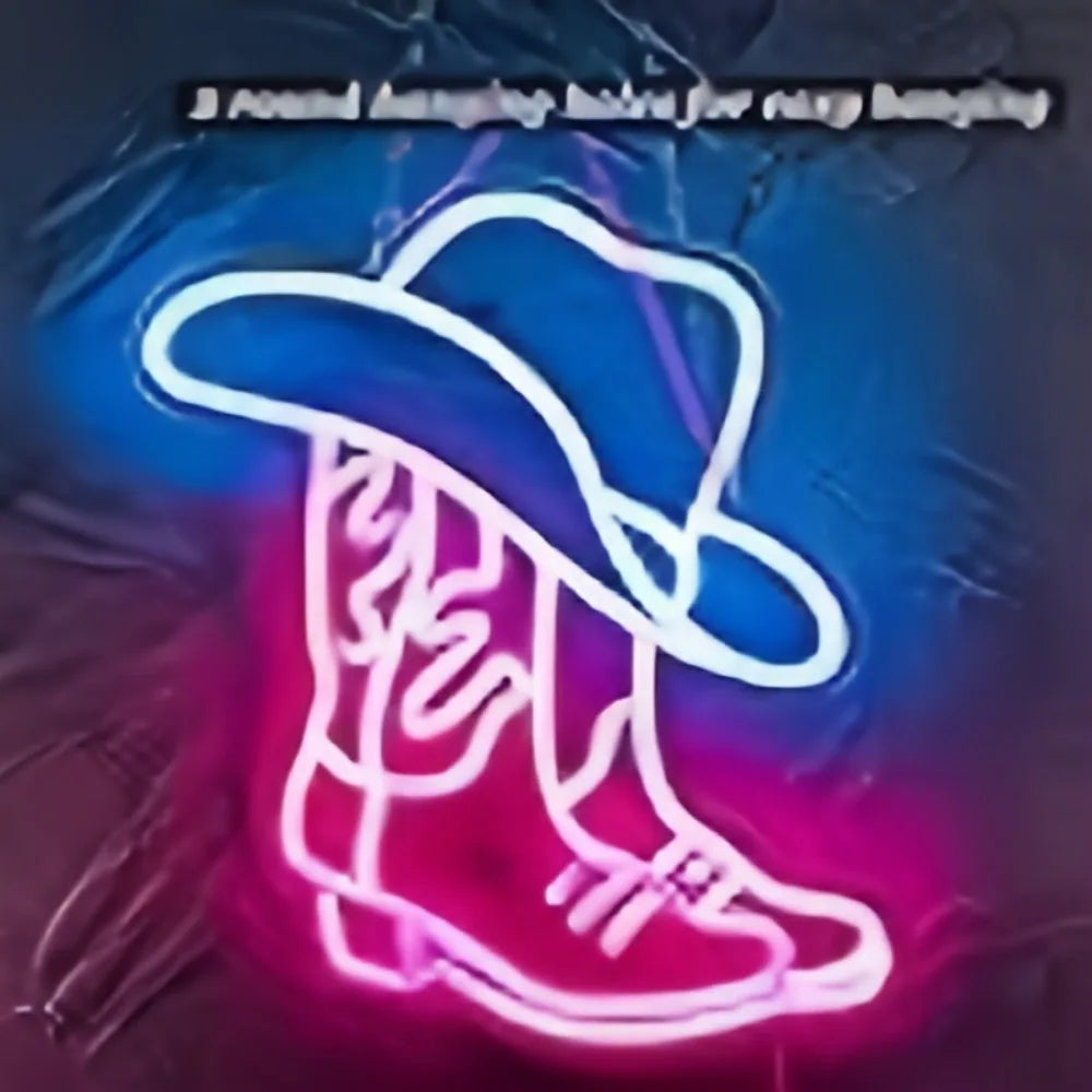 Cowboy Boots and Hats Neon Sign LED