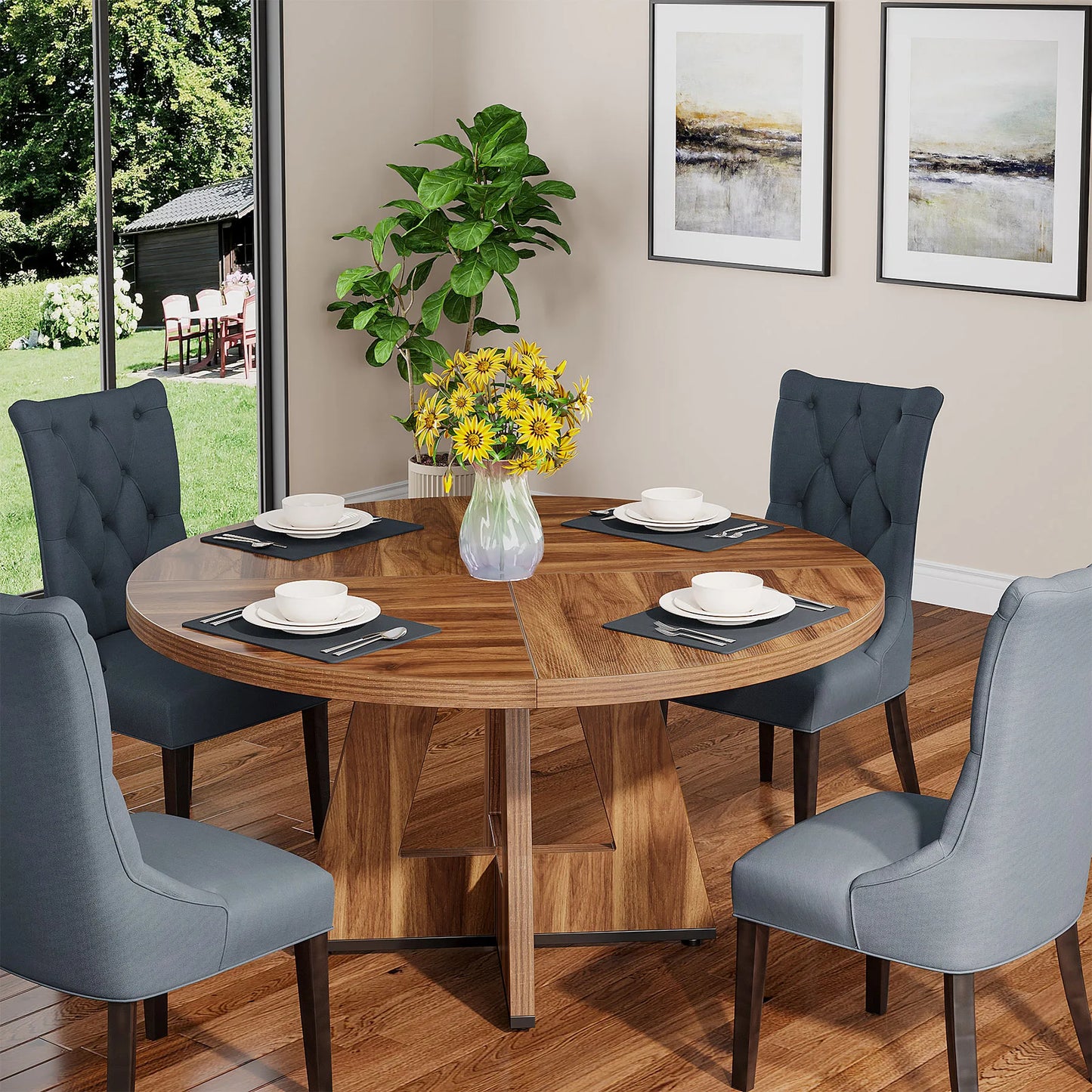 Round Dining Table Farmhouse