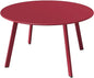 Round Steel Patio Coffee Table, Modern 27.5-Inch Weather Resistant