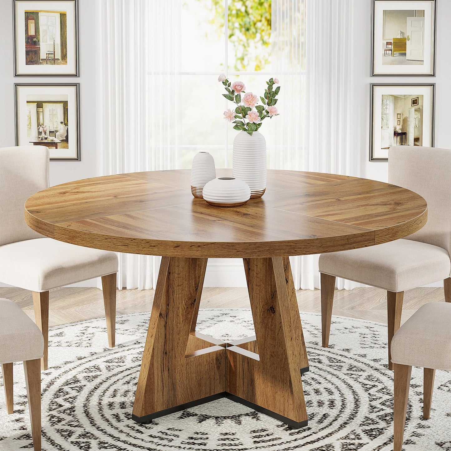 Round Dining Table Farmhouse