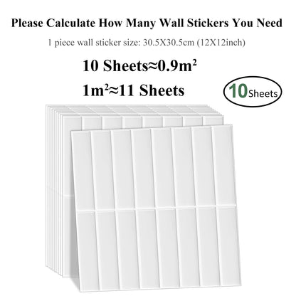 Waterproof and Anti-oil Peel-and-Stick Wall Tiles