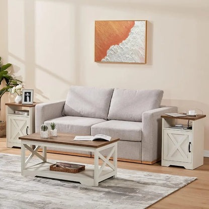 3-Piece Farmhouse Coffee and end tables