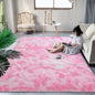Soft Fluffy Rainbow Rugs for Girls Bedroom