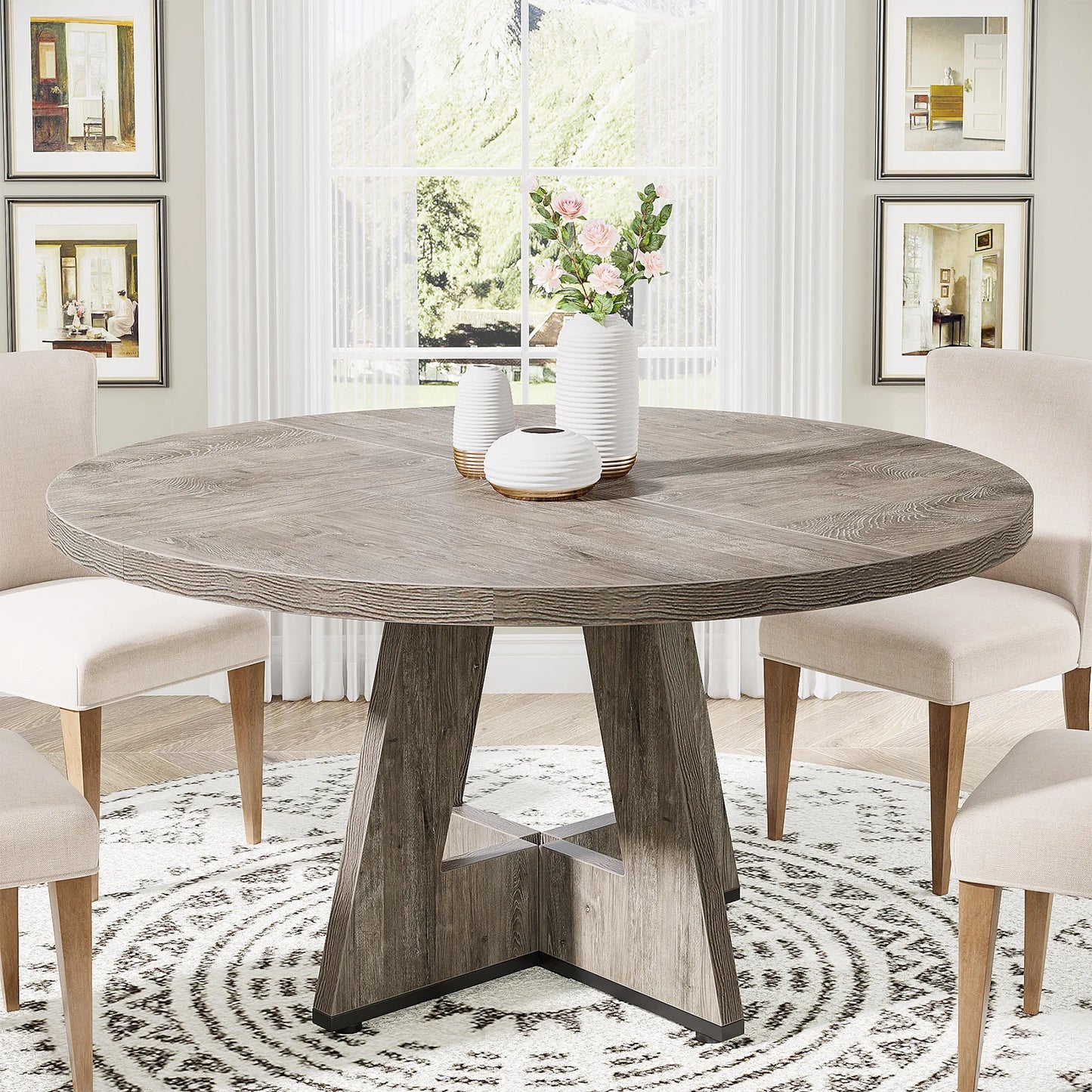 Round Dining Table Farmhouse