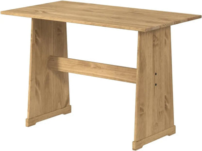 Solid Wood Corner Dining Set 64.8" W x 19.9" D x 33.4" H- Farmhouse Table and Bench Set, Farmhouse Furniture for Dining Room