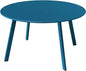 Round Steel Patio Coffee Table, Modern 27.5-Inch Weather Resistant