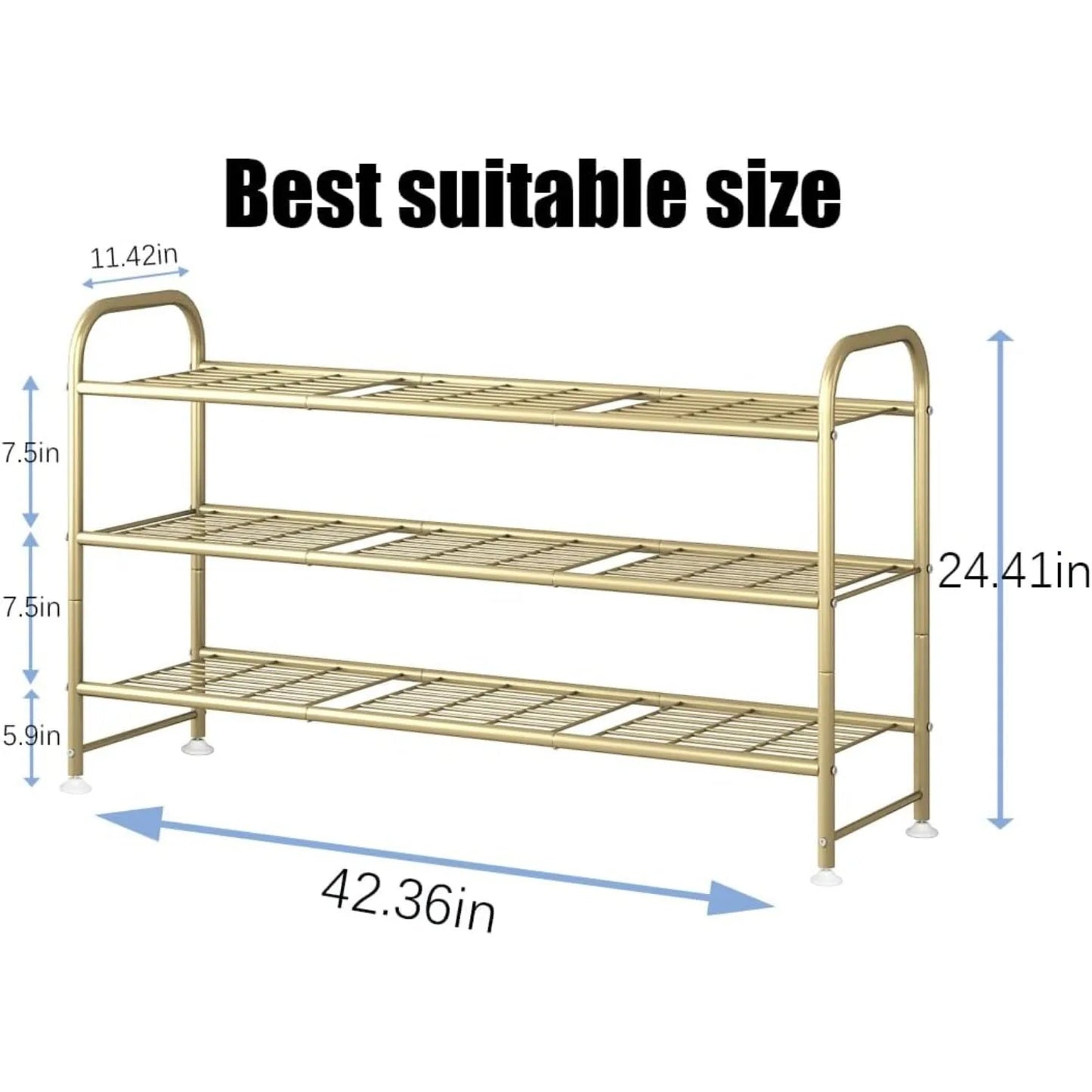 Shoe Rack Long 3 Tier Shoe Storage Organizer