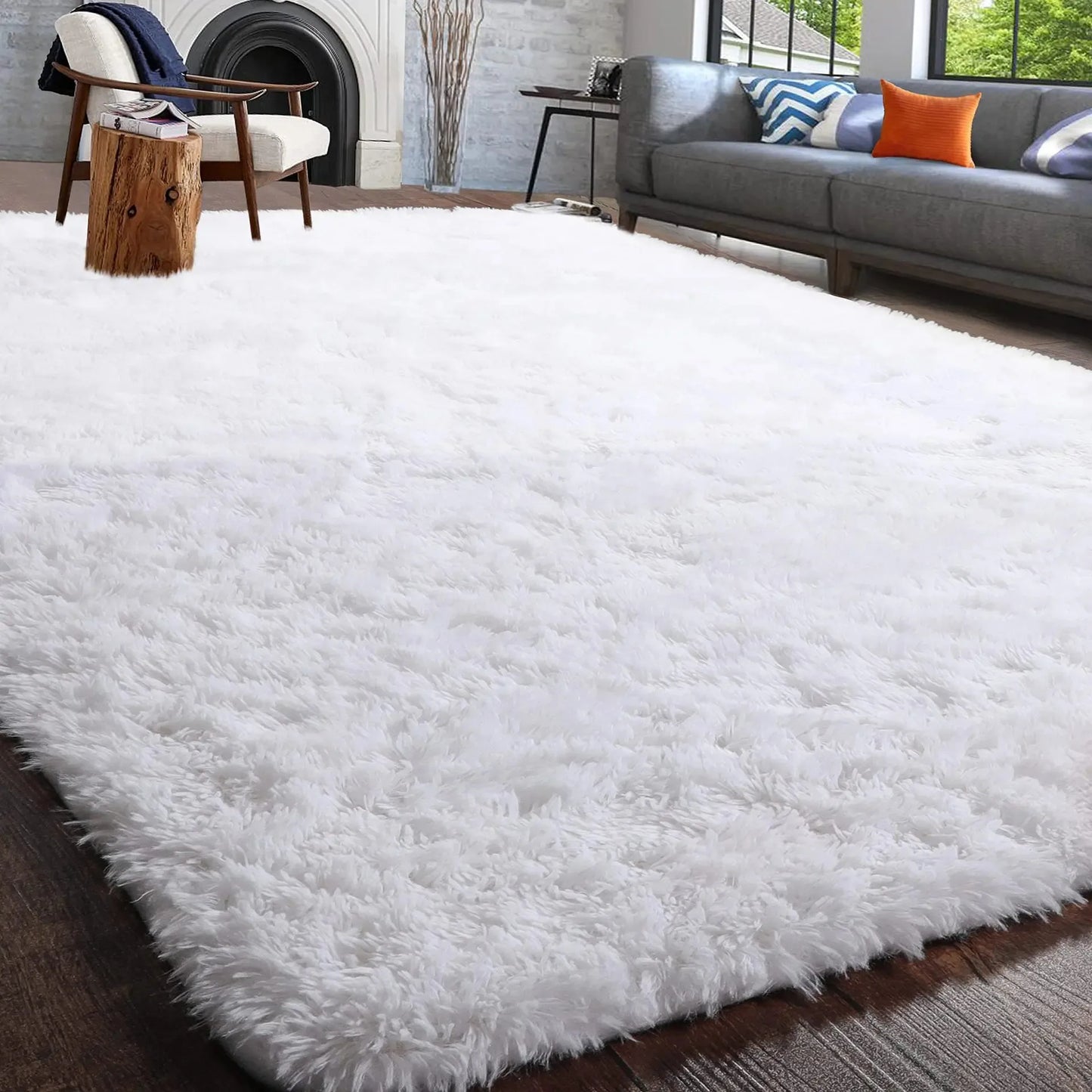 Fluffy Fuzzy Non Slip Area Rug