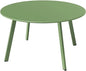 Round Steel Patio Coffee Table, Modern 27.5-Inch Weather Resistant