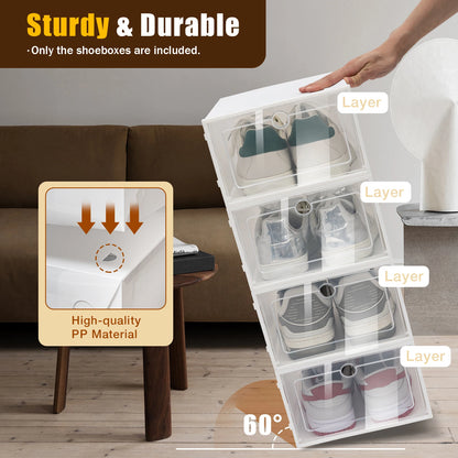 24 pcs Thick Transparent Shoe Box