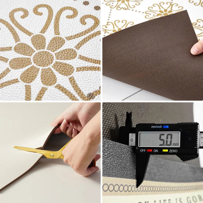 Kitchen Carpet Non-slip Oil-proof Rug Waterproof Leather Floor Mat