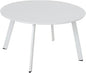 Round Steel Patio Coffee Table, Modern 27.5-Inch Weather Resistant