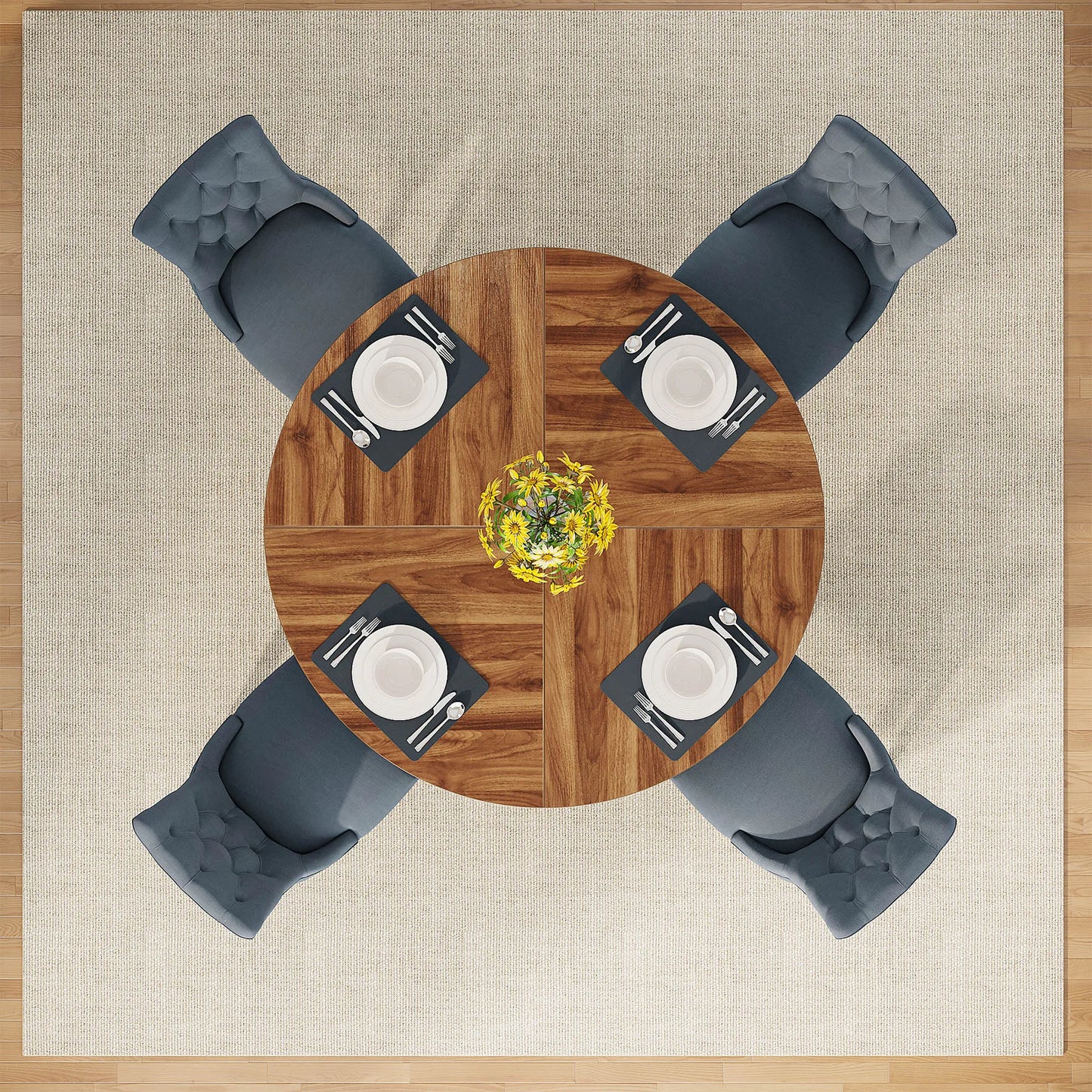 Round Dining Table Farmhouse