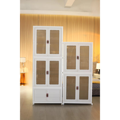 1pc Folding Wardrobe + 3pcs  Hanging Locker Bedroom