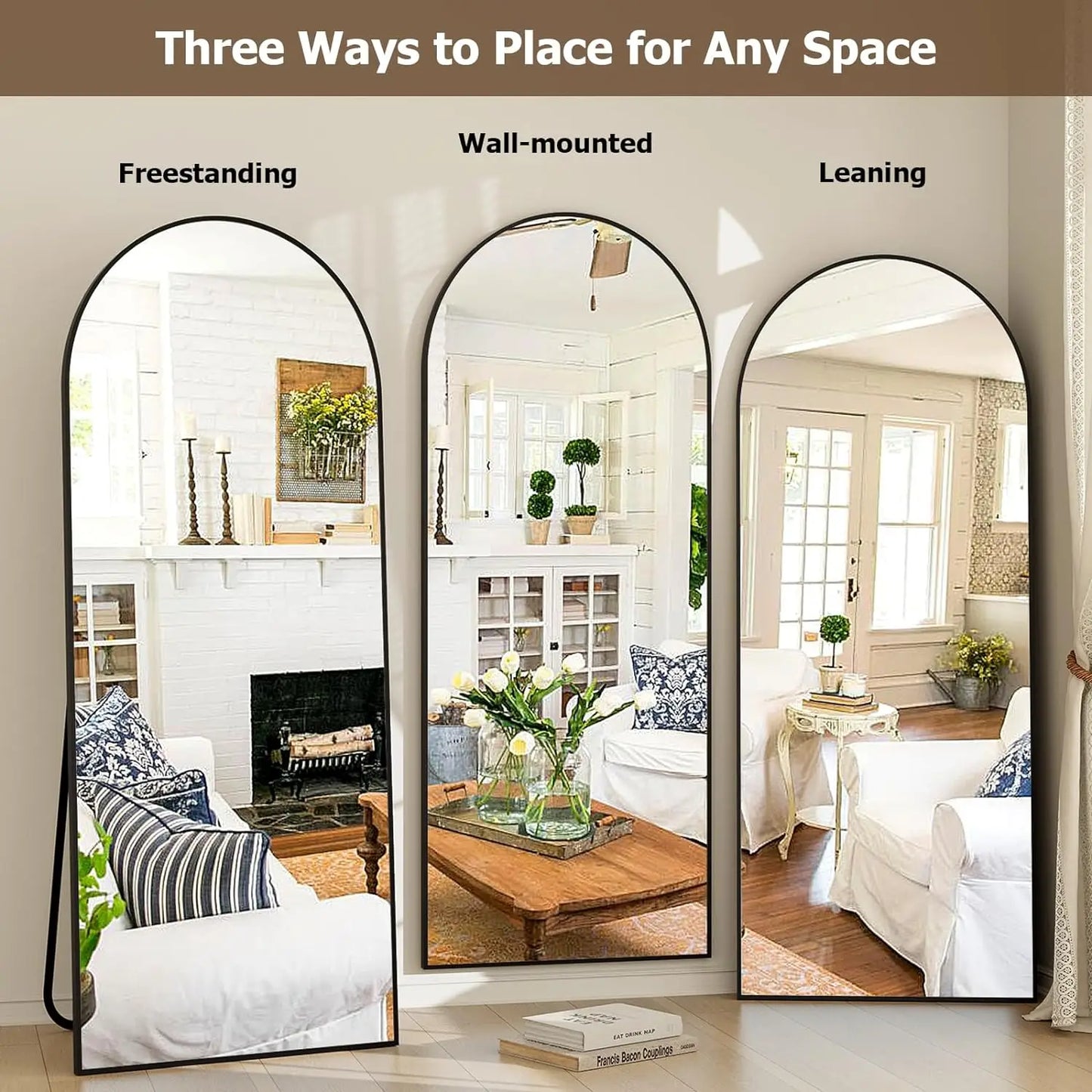 Full Length Mirror- Extra Large for Bedroom, Living Room, Bathroom