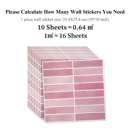 Waterproof and Anti-oil Peel-and-Stick Wall Tiles