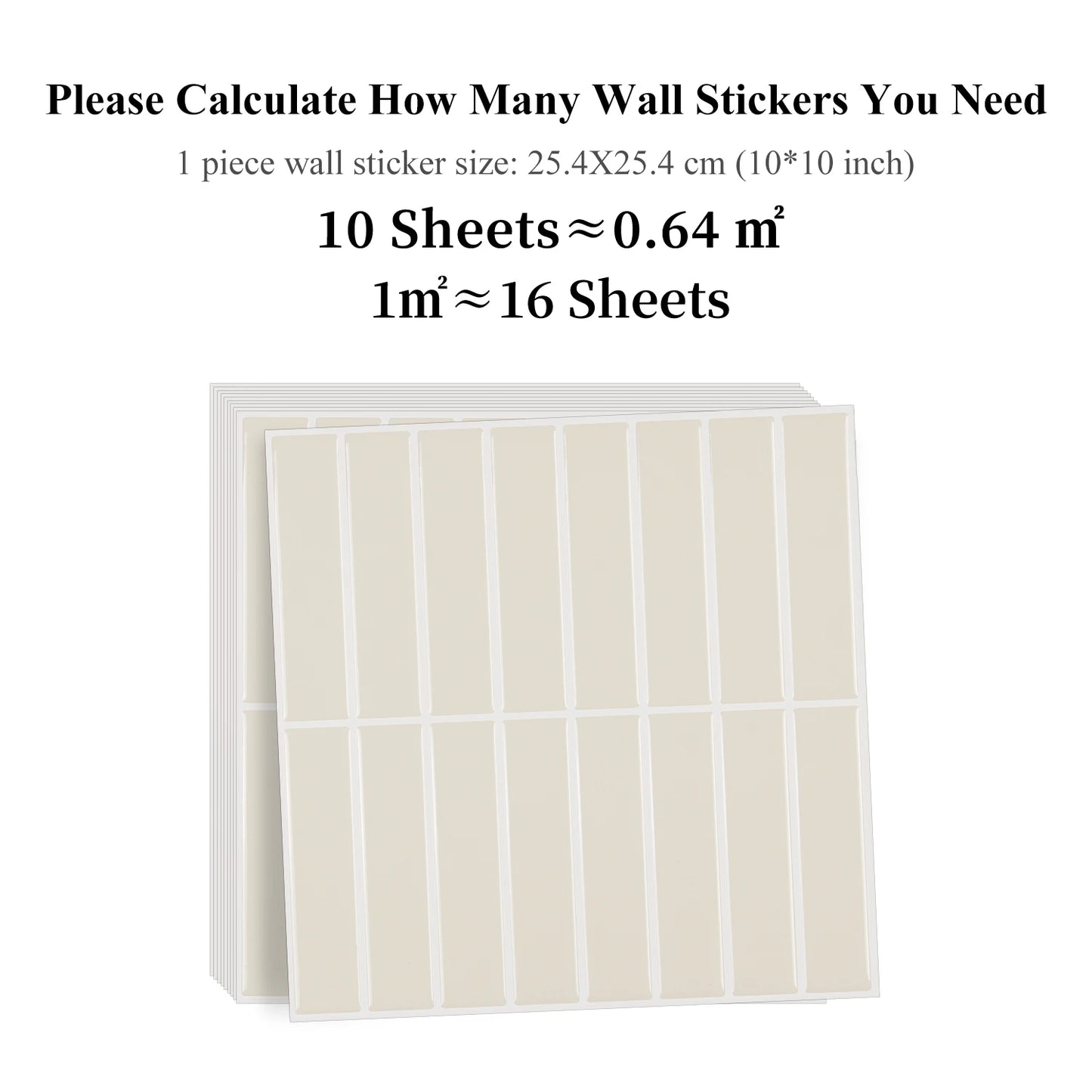 Waterproof and Anti-oil Peel-and-Stick Wall Tiles
