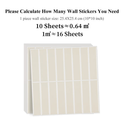Waterproof and Anti-oil Peel-and-Stick Wall Tiles