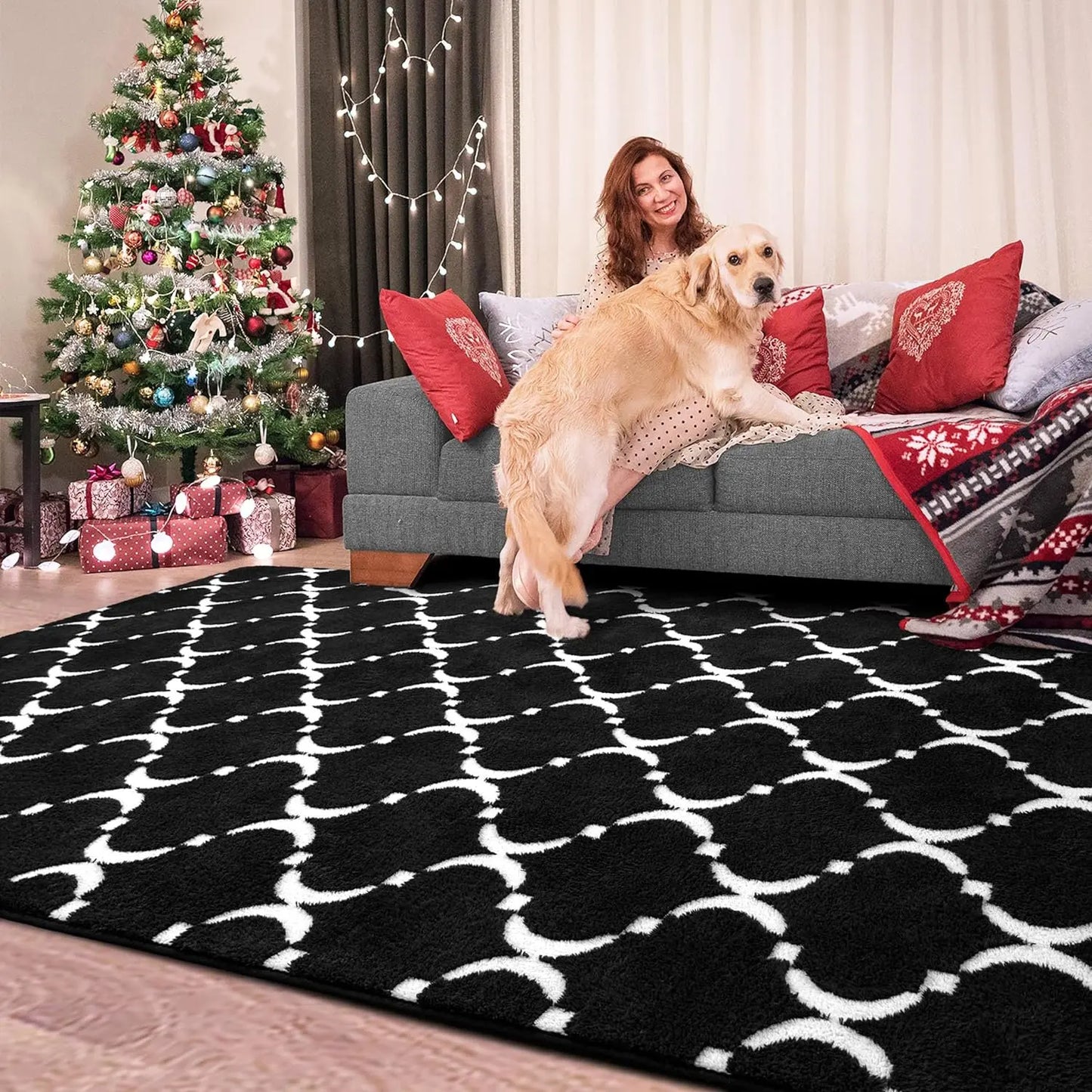 Shag Area Rug Memory Foam Rug 6x9 Feet,