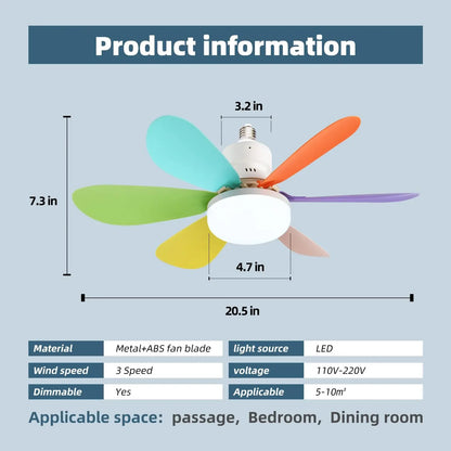 Ceiling Fan Light with Remote,