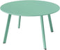 Round Steel Patio Coffee Table, Modern 27.5-Inch Weather Resistant