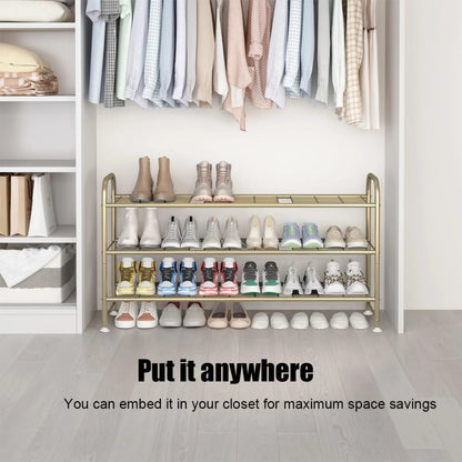 Shoe Rack Long 3 Tier Shoe Storage Organizer